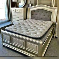 Coralayne Bedroom Set🍀4-Piece Queen or King Dresser,Mirror,Nightstand Bedroom Set💫Finance Available