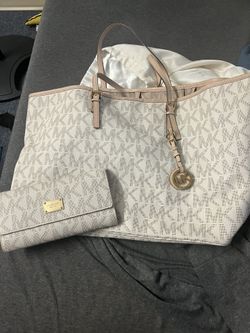 White Michael Kors Bag And Handbag