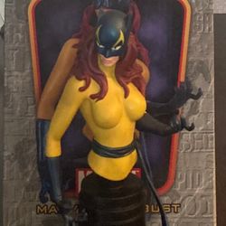 BOWEN DESIGNS MINI BUST HELLCAT STATE MARVEL COMICS HELL CAT WITH BOX.
