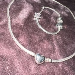 Pandora Sterling Silver Butterfly Clasp Bracelet 