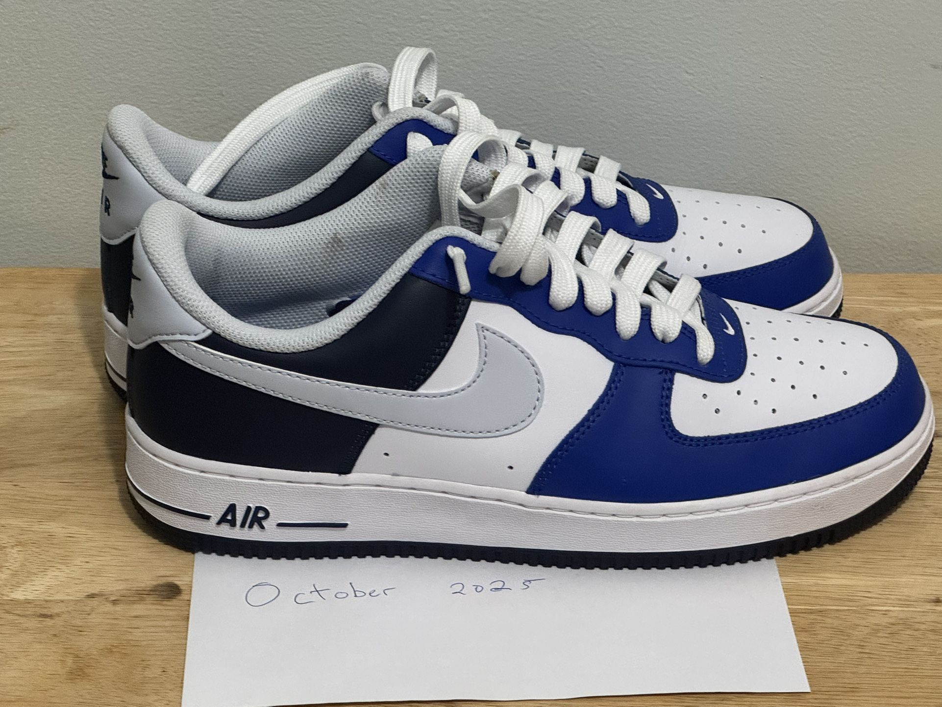 Nike Air Force 1 White Blue Black New Size 10.5 Men’s 