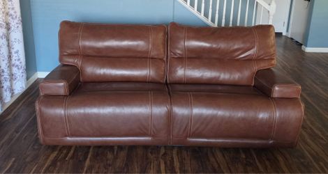 Leather Sofa with Power Recliners