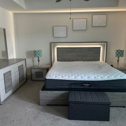 Italian King Size Bedroom Set With Mattress And Electric Bed Frame