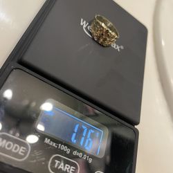 10k Gold Nugget Ring (small Crack) 