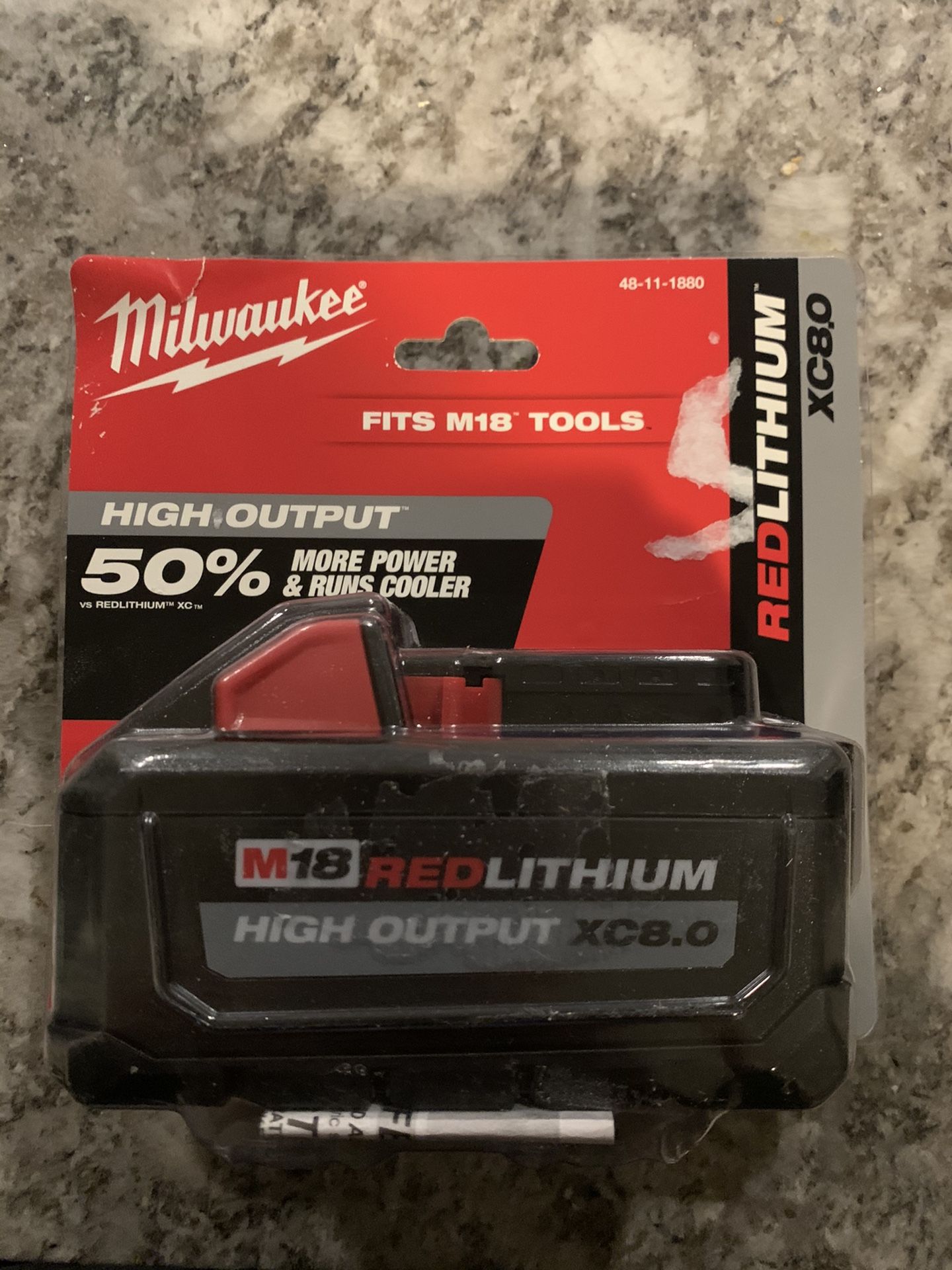 Milwaukee high output battery xc8.0