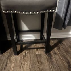 3 Grey Bar stools