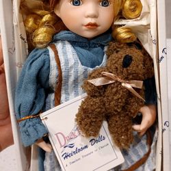 Duck House Heirloom Porcelain Doll In Box With Tag.  Fabiana