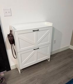 New in box - Shoe Cabinet w/ 2 Flip Drawers - ST4 (HN)