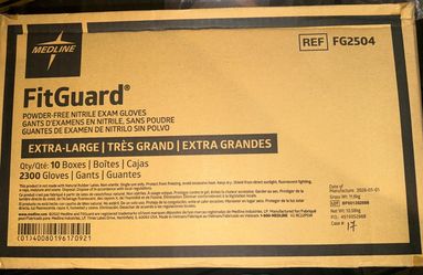 Medline FitGuard Nitrile Exam Gloves XL 2300ct