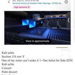 Kali Uchis Palm Springs Acrisure Arena 8/23