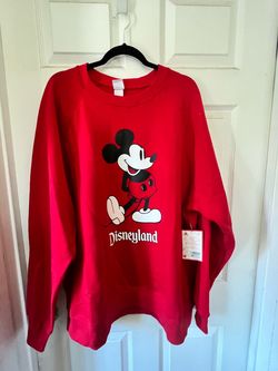 Disney Disneyland Mickey Mouse Red Crewneck Sweatshirt - Size XXL $25