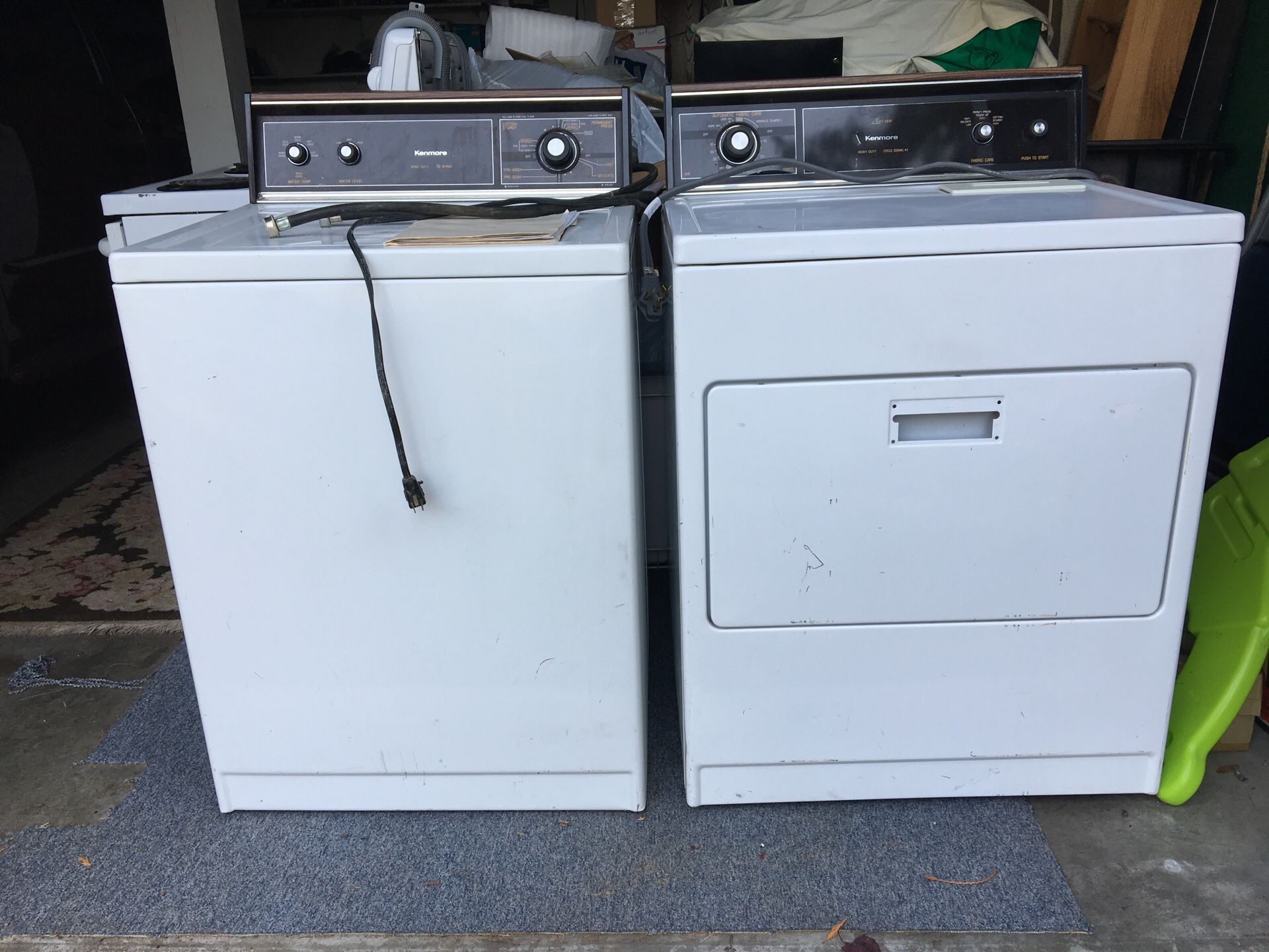 Kenmore washer and dryer. 15 years old.