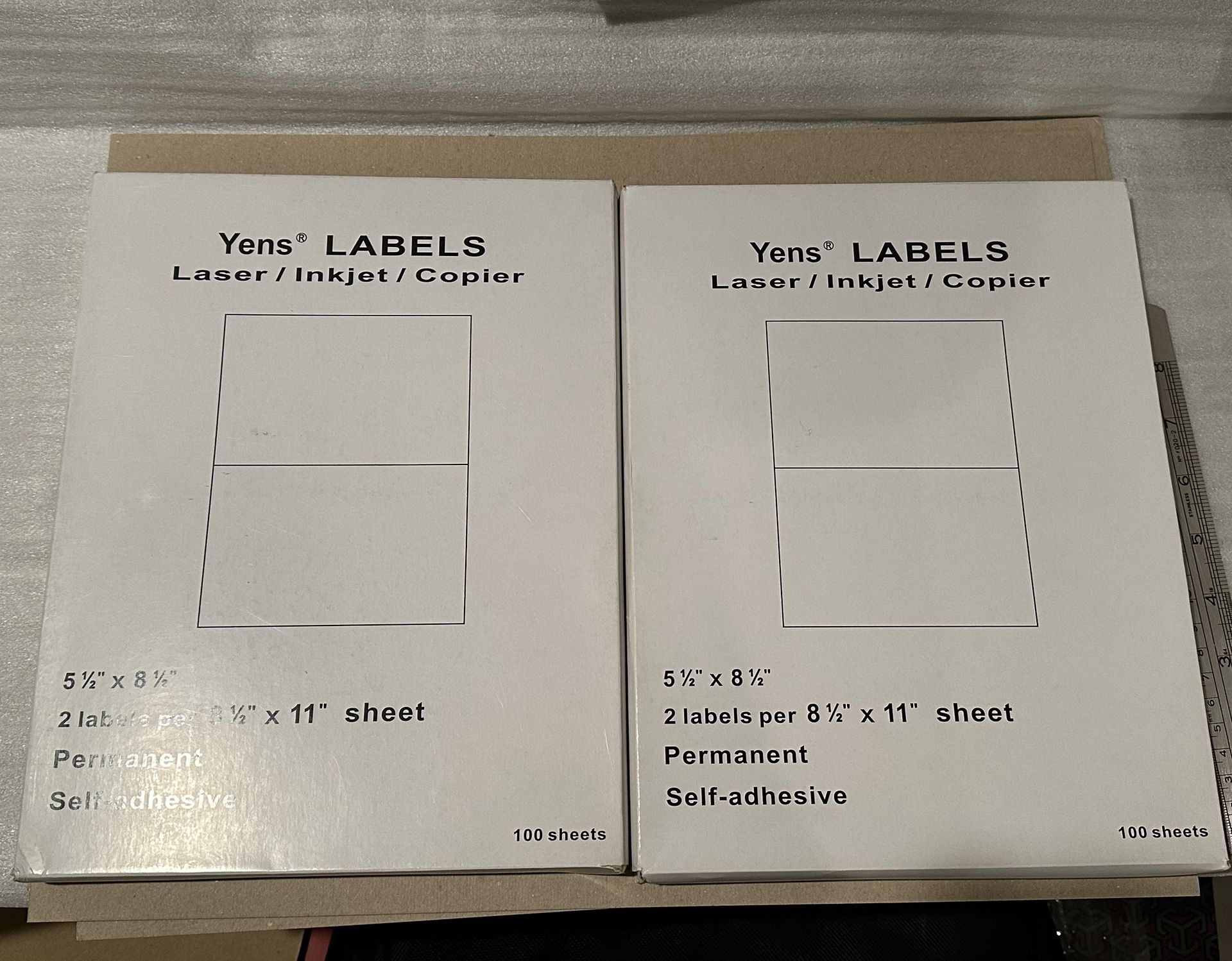 Yens Label - Shipping Labels 8.5 x 5.5 Half Sheet Self Adhesive-170 Sheets(340 Labels)-New