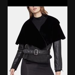 BCBGMaxaria Moto Leather Jacket SizeS