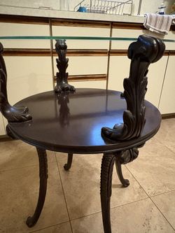 Pair Of Vintage Glass Top Side Tables