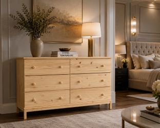 IKEA Tarva 6 drawer dresser pine wood