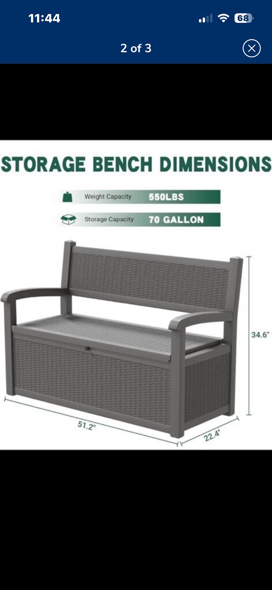 Outdoor Storage Bench