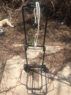 A-portable handcart folds up nicely and very sturdy $20.00
