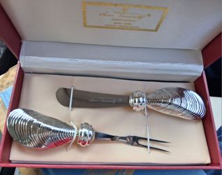 Luxurious & Unique: Hans Turnwald Signature Serving Set in Box (Shell Handles)