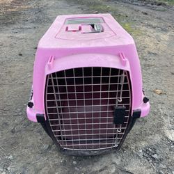 Pink / Black Pet Crate
