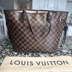 Authentic Louis Vuitton Damier Neverfull Balerina Pink Bag