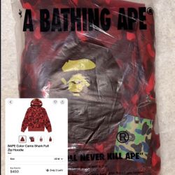 Bape Hoodie Red