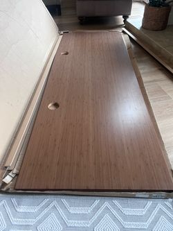 UPLIFT Standing Desk - Dark Bamboo Desktop - 80" x 30" - 1" Thick - Open Box