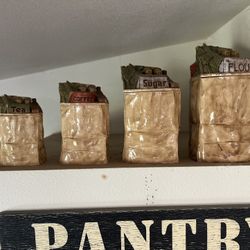 Rare Grocery Bag Canister Set