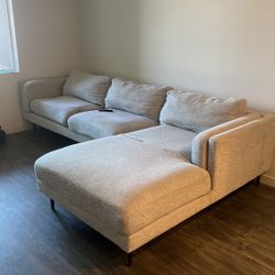 Modern Light Grey Aquarius Couch