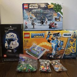 Lego Set lot and bags. Lego Star Wars 75307. Lego Star Wars 75349. Boost 17101