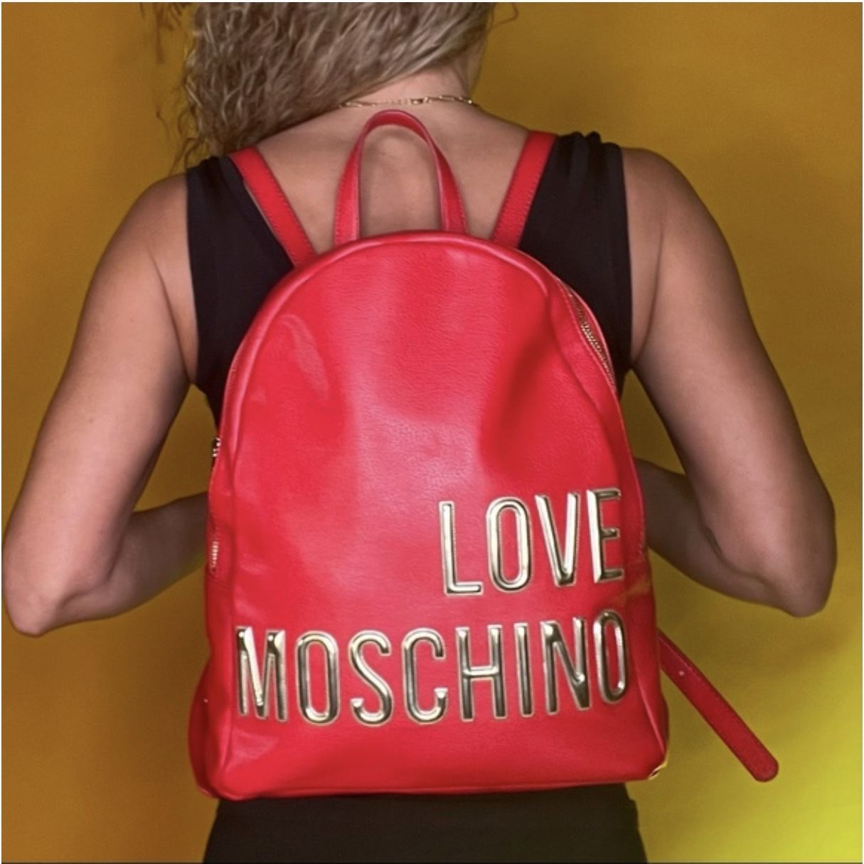 Iconic! Collectors items! Rare! Moschino Love Backpack! Like new.Paper on zipper