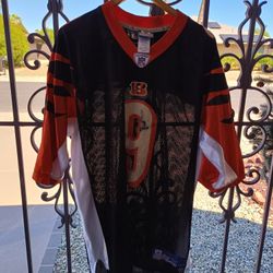 Cincinnati Bengals Adult #9 Carson Palmer Black/Orange/White Reebok XL Reebok Jersey 