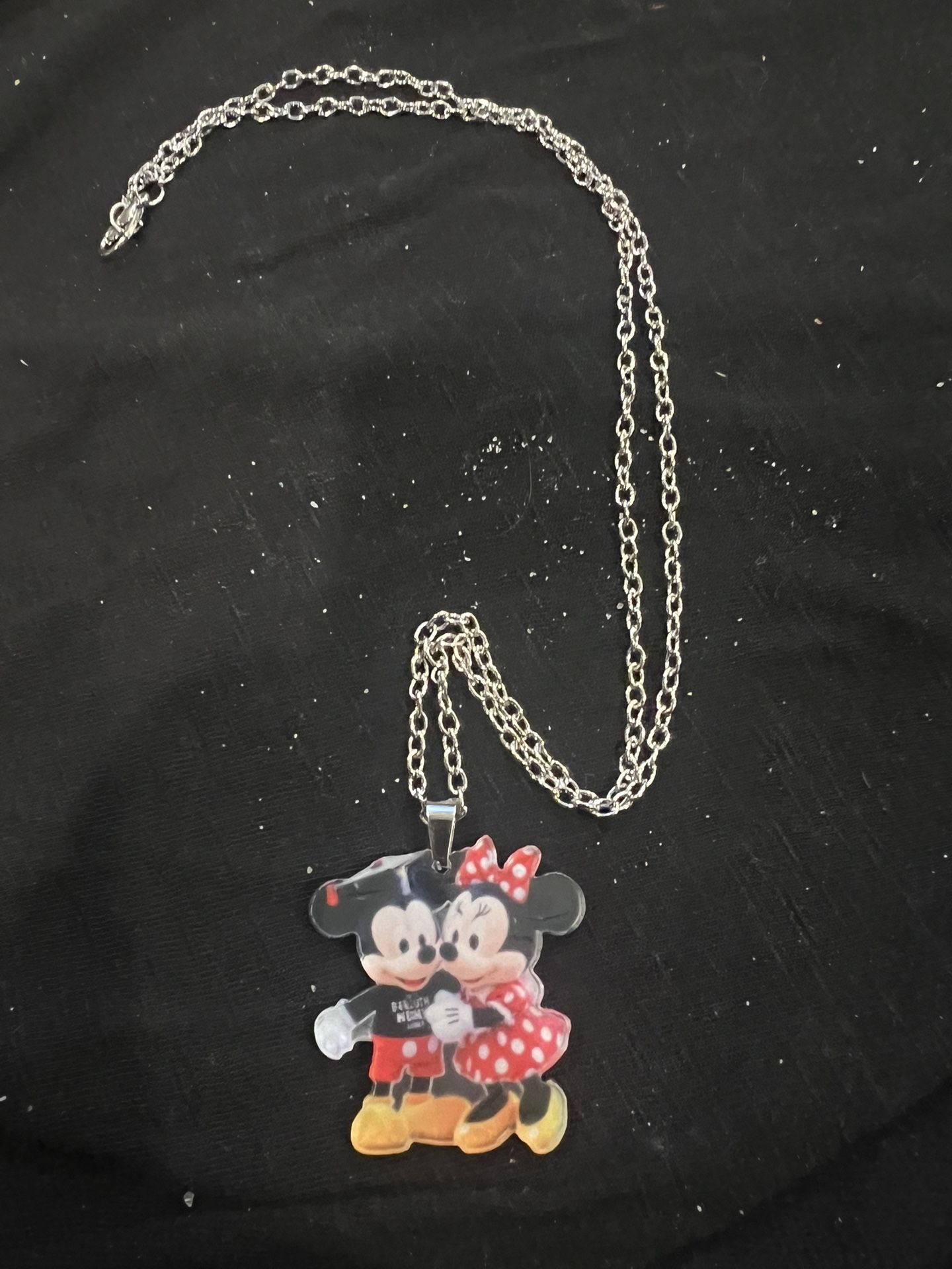 Mickey &Minnie Mouse Necklace ….New