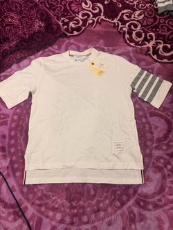 Thom Browne Logo-Appliquéd Striped Cotton-Jersey T-Shirt