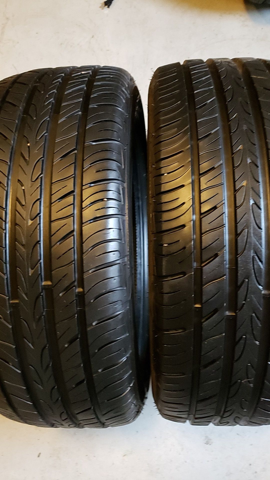 Prime wall in great condition 2 tires 235 50 18 90% tread