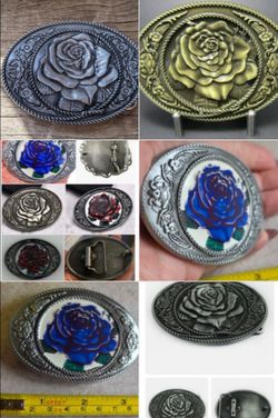 Rose belt buckle SHIPPING AVAILABLE