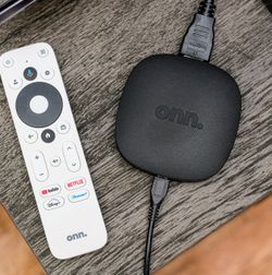 ONN TV Stick 4k HD media streaming device w/ voice control remote