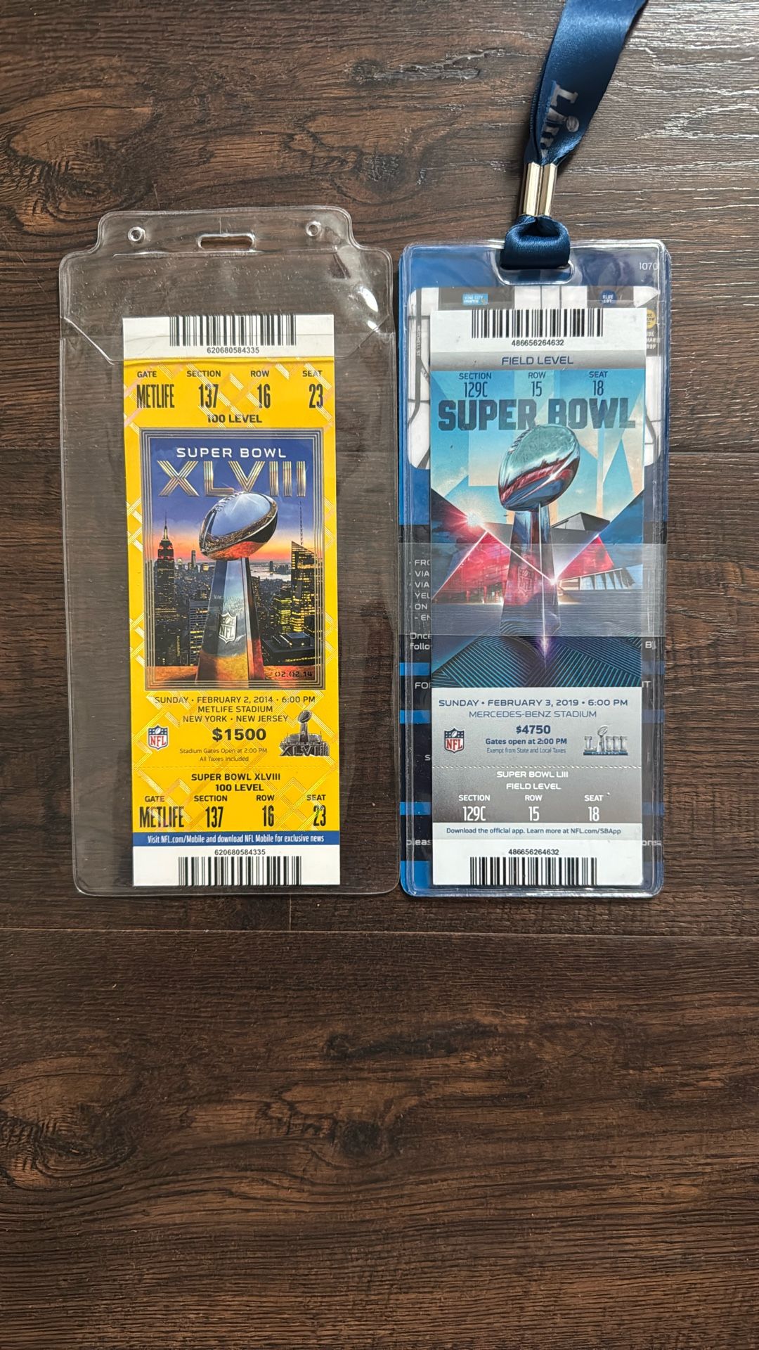 Super Bowl 48 And 53 Tickets