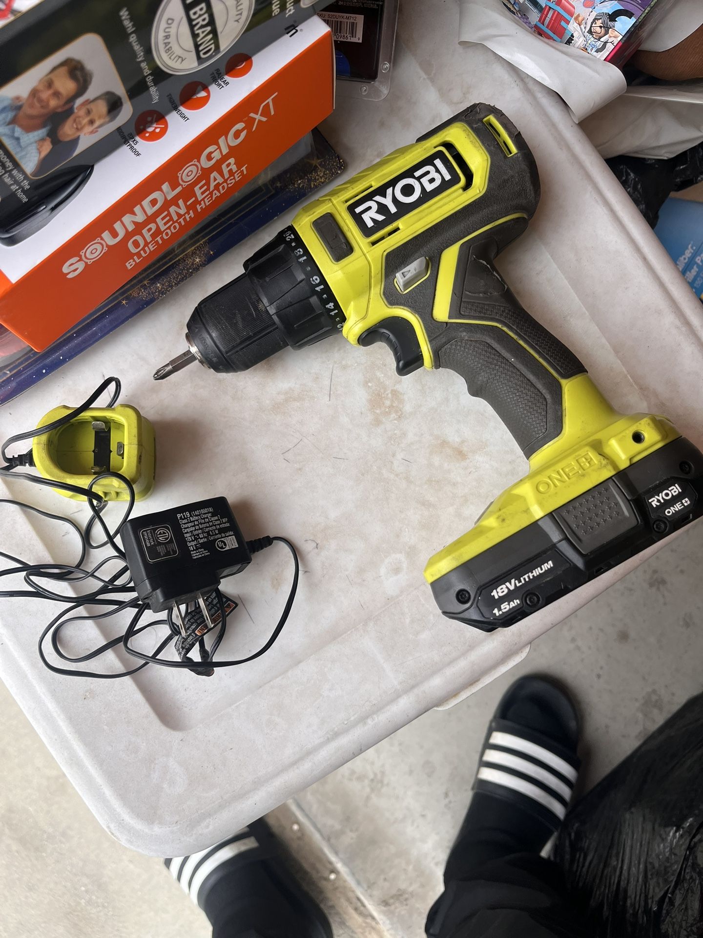 Ryobi One+ 18V 1/2" Cordless Drill Driver with 1.5Ah Battery & Charger (PCL206)