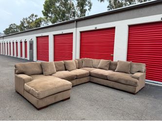 Brown 4 Piece U Shape Sectional Sofa