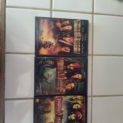Lot Of Three Pirates Of The Caribbean DVD's 1 -3