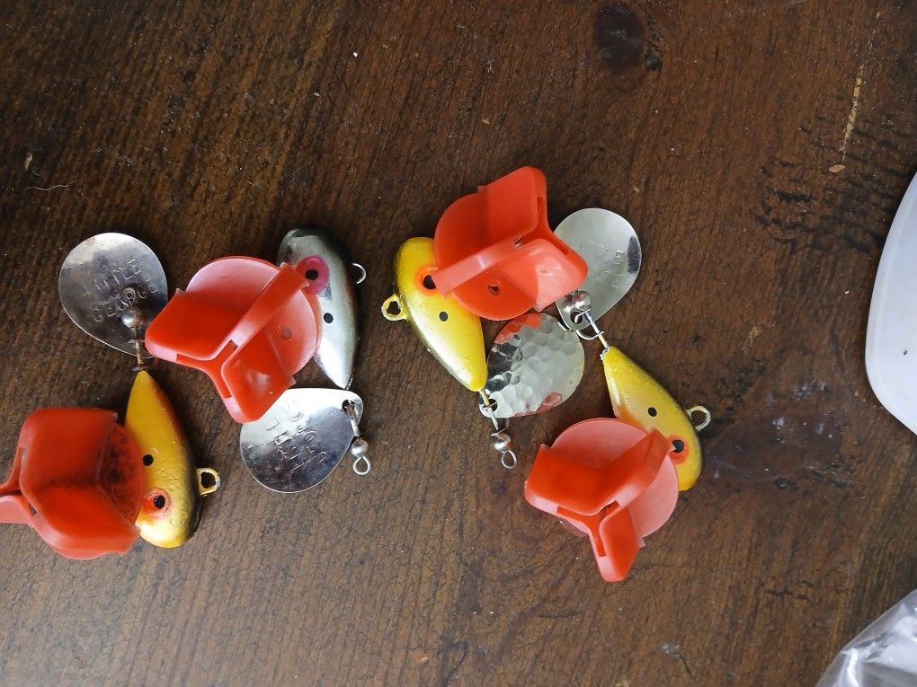 Vintage Mann's Little George Fishing Lure Lot of 4 - Used Crappie White Bass