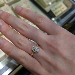 Custom made Engagement ring rose gold 14k

