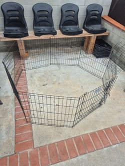 Black Metal Wire Pet Playpen Exercise Pen