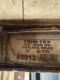 Trim Tex 7/8 12’ Ceiling Bead