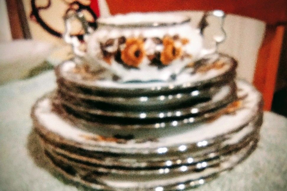 Empire China Pink Yellow Rose