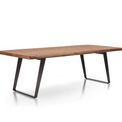 Crate & Barrel Live Edge Solid Wood Dining Table- Perfect Condition. Est. Retail Price $1600 (with Tax)