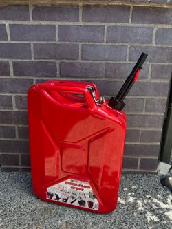 Garage Boss 5 Gallon Press N Pour Metal Jerry Can
