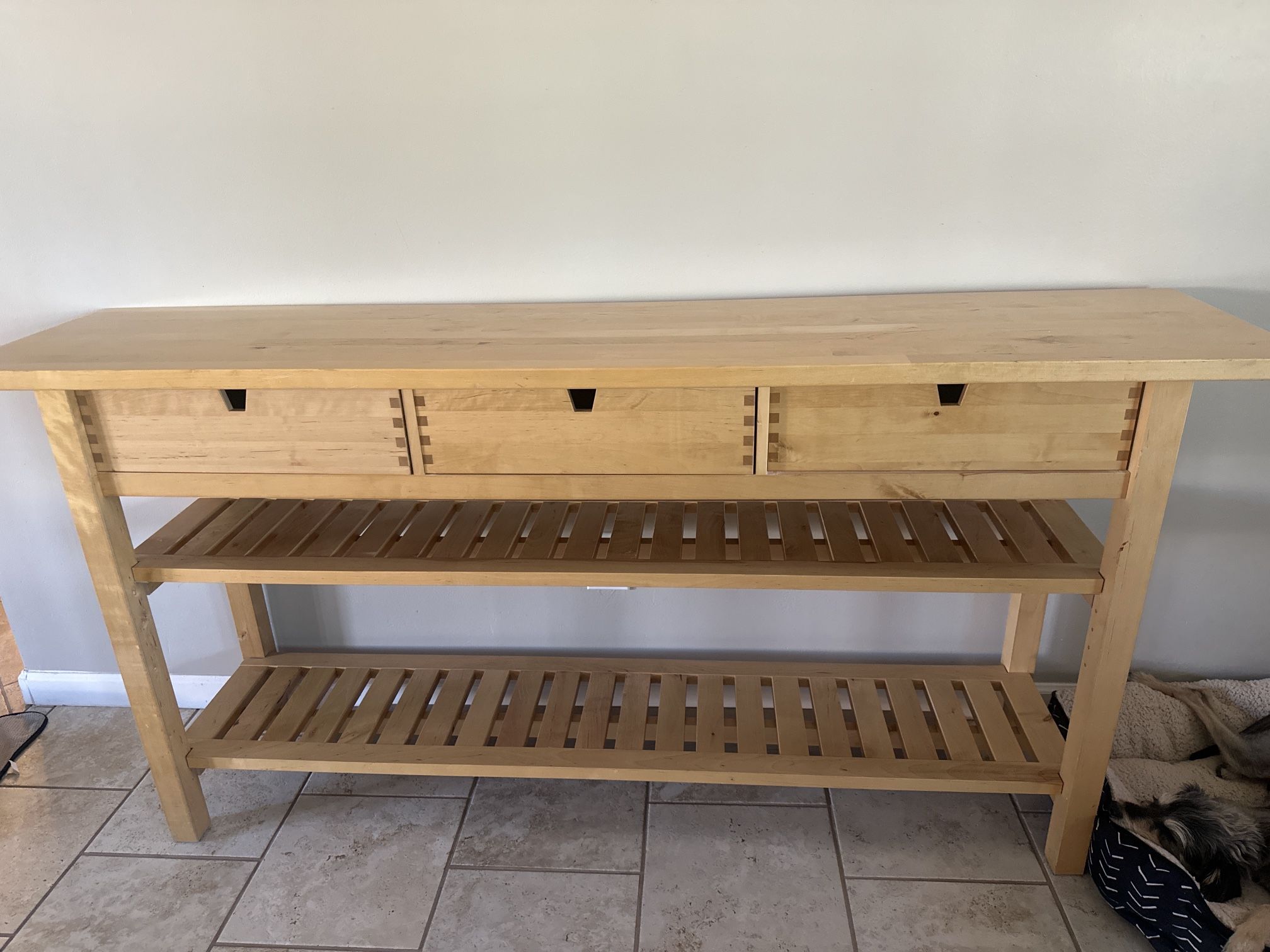 Wooden Console Table $100