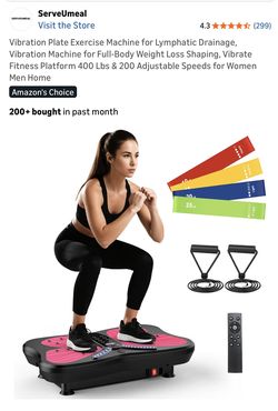 Vibration Plate Exercise Machine for Lymphatic Drainage, Vibration Machine for Full-Body Weight Loss Shaping, Vibrate Fitness Platform 400 Lbs & 200 A